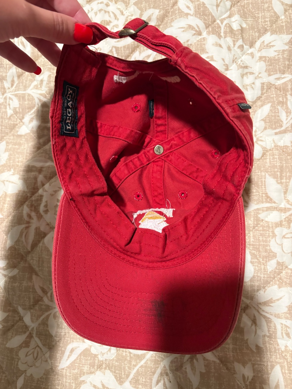 Red Baseball Cap - Picture 3 of 3